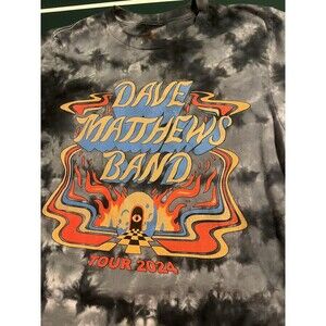 Dave Matthew’s Band 2024 Tour Tie Dye T-Shirt SMALL Colorful Concert Music